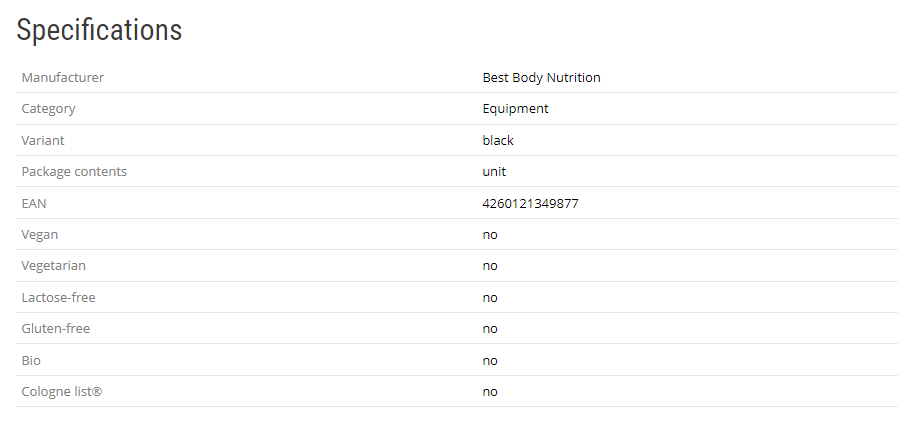 PROTEIN SHAKER - BLACK - DESIGN BEST BODY NUTRITION - UNIT