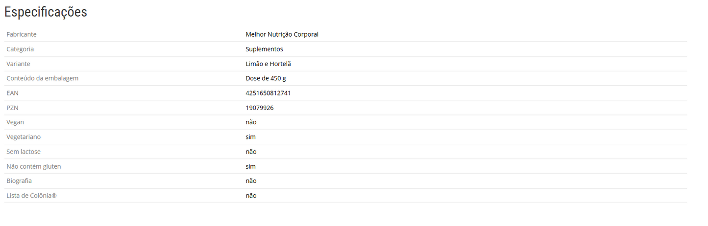 Clear Water Whey Isolate + Hidrolisado - Lima e Hortelã - lata de 450 g