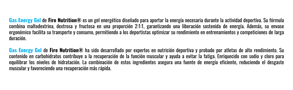 GAS ENERGY GEL - 40G - (gluten free)