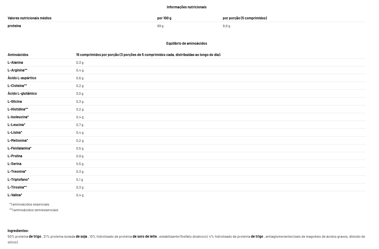 Amino 3000 Tabs - 300 Cápsulas