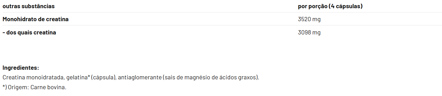 Cápsulas de Creatina - 240 un