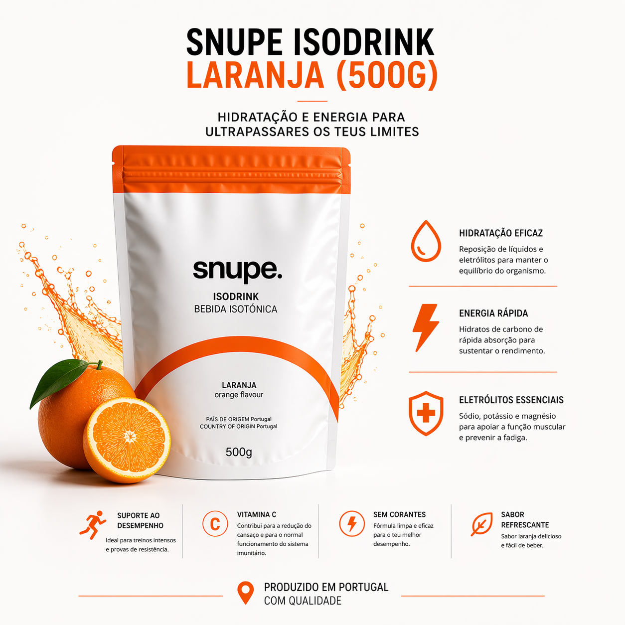 Snupe ISOdrink Laranja (500g)