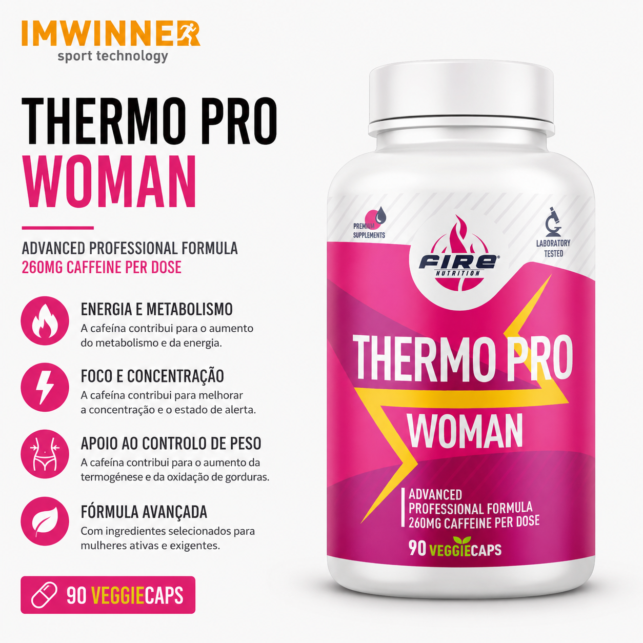 Fire Nutrition Thermo Pro Woman (90 Cápsulas)