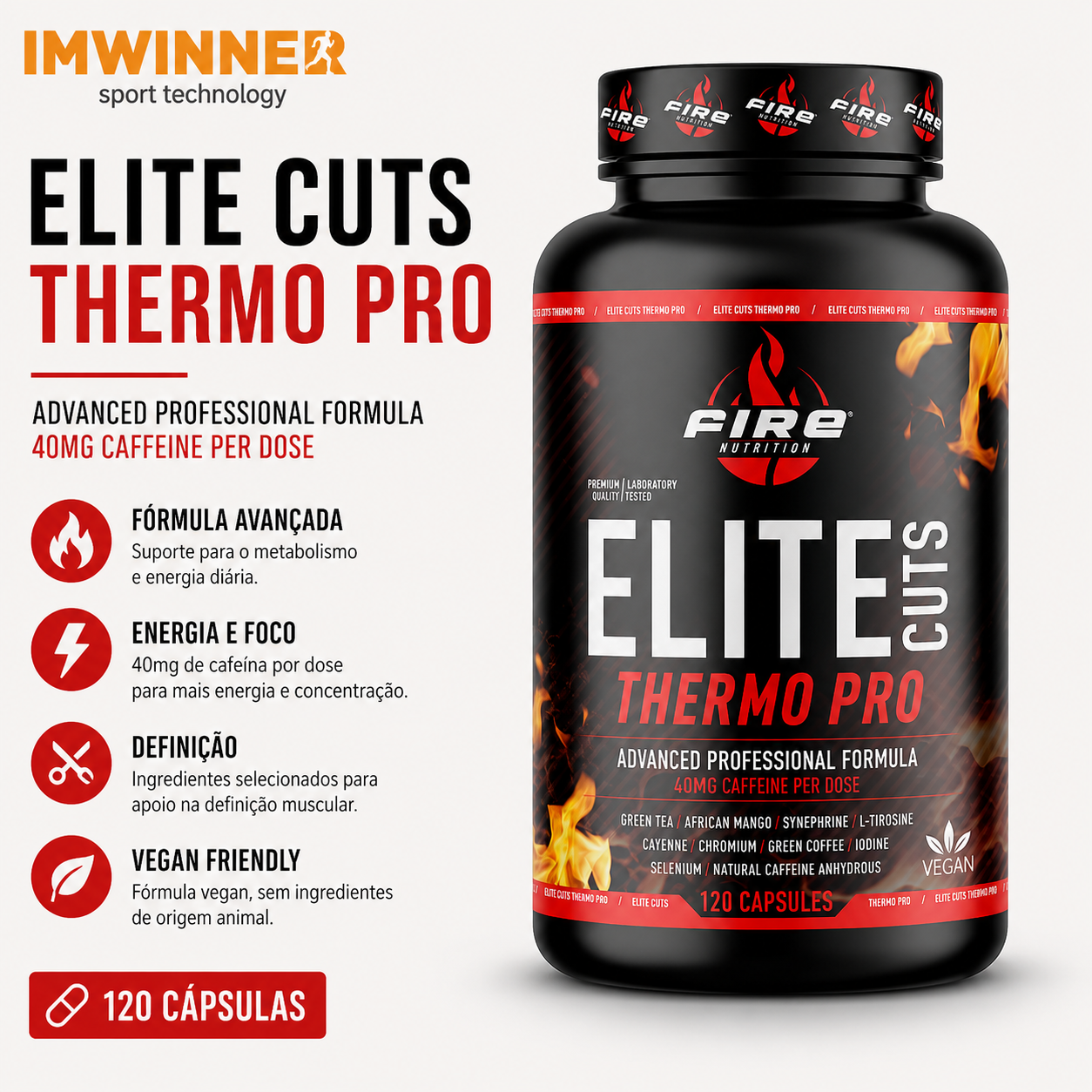 Fire Nutrition Elite Cuts Thermo Pro (120 cápsulas)