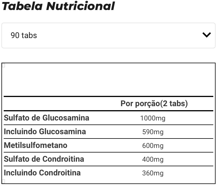 Glucosamine + MSM + Chondroitin 90 tabs