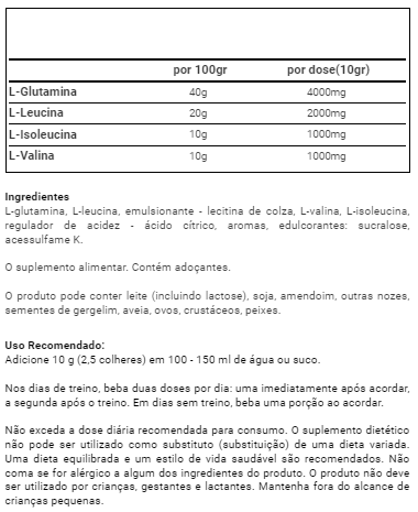 BCAA + Glutamine 500 g